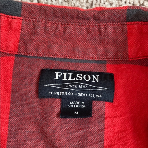 Filson Red and Black Plaid Shirt - Picture 3 of 3